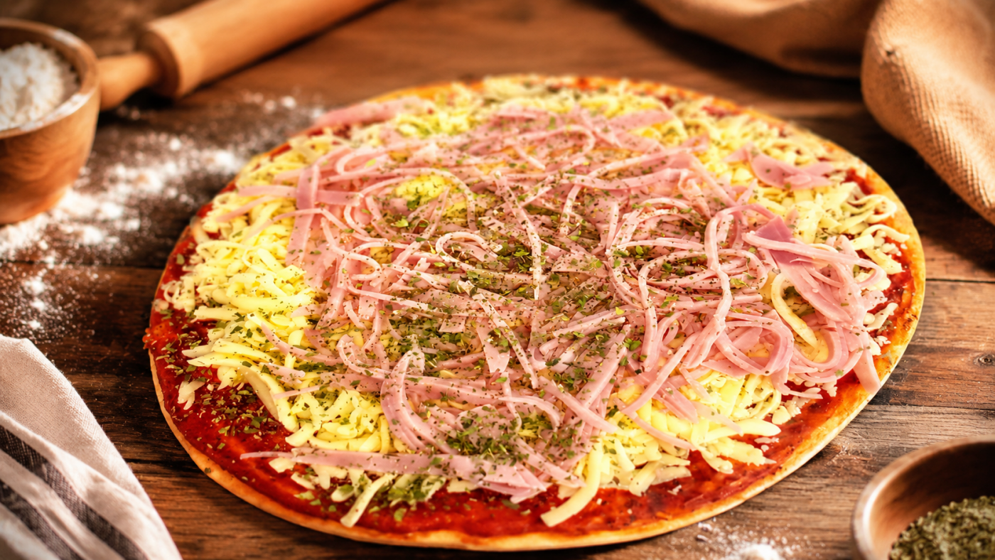 Pizza con Jamón