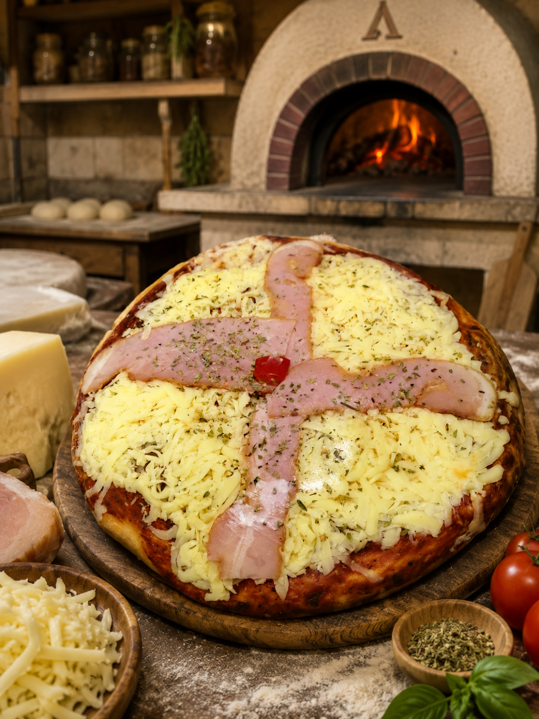 Pizza con Panceta.