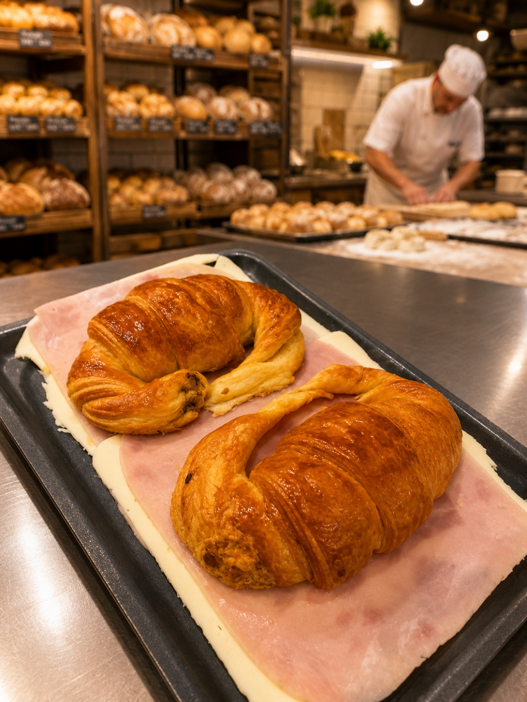 Medialunas de Jamón y Queso.