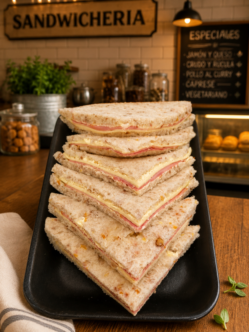 Sandwiches de Pan de Nuez
